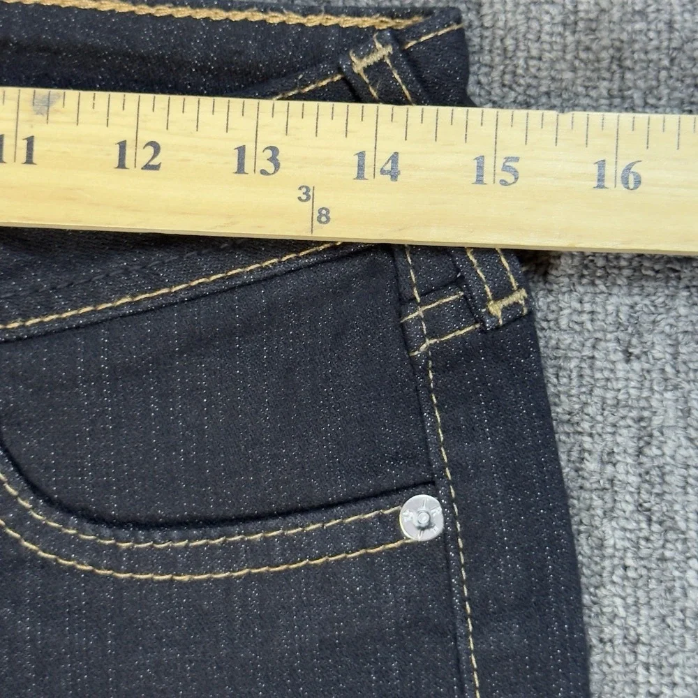 True Religion‎ Women's Jeans Halle Phantom Black USA Flag Skinny Size 28